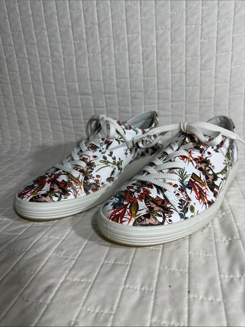 ECCO Soft 7 Sneakers in a multicolor floral pattern by Kristjana S. Williams